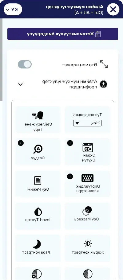 kyrgyz accessibility toolbar