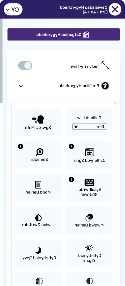 welsh accessibility toolbar